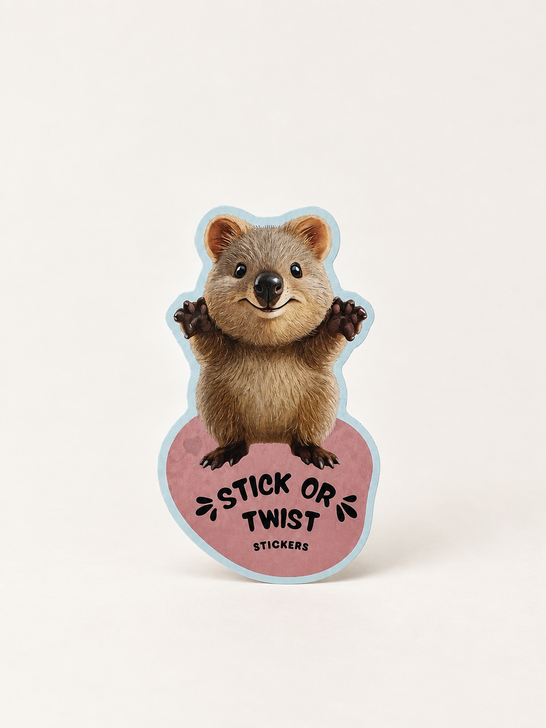 The Trio Cute Collectable Eco Sticker Pack - Happy Quokka Edition