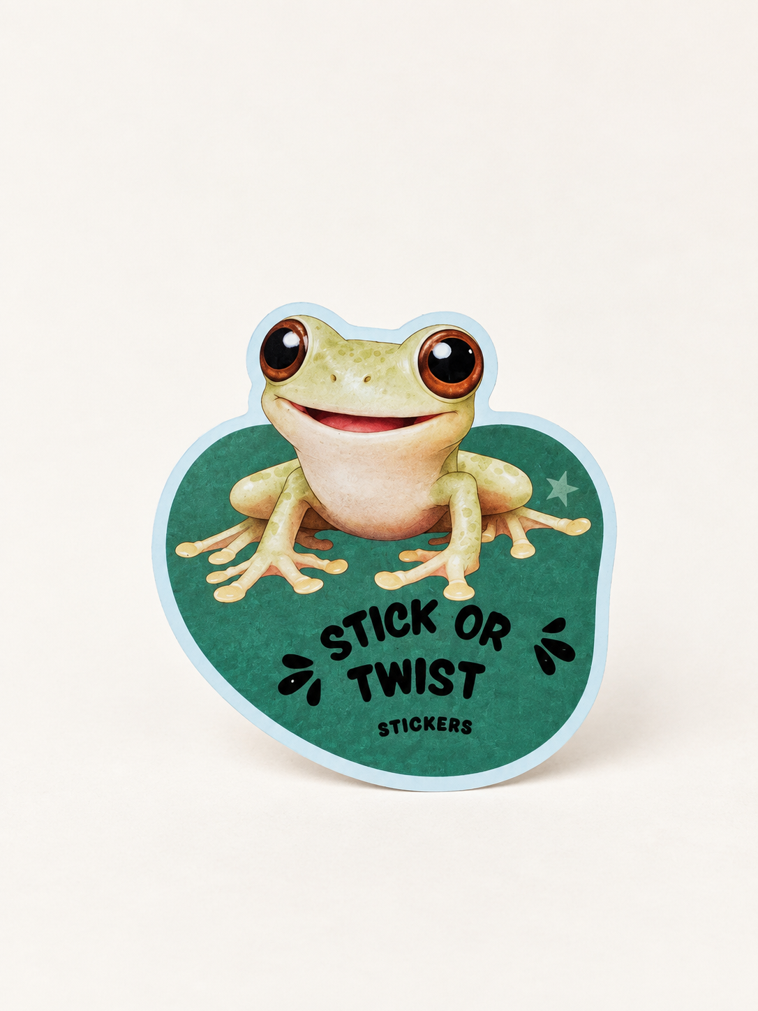 The Trio Cute Collectable Eco Sticker Pack - Happy Frog Edition