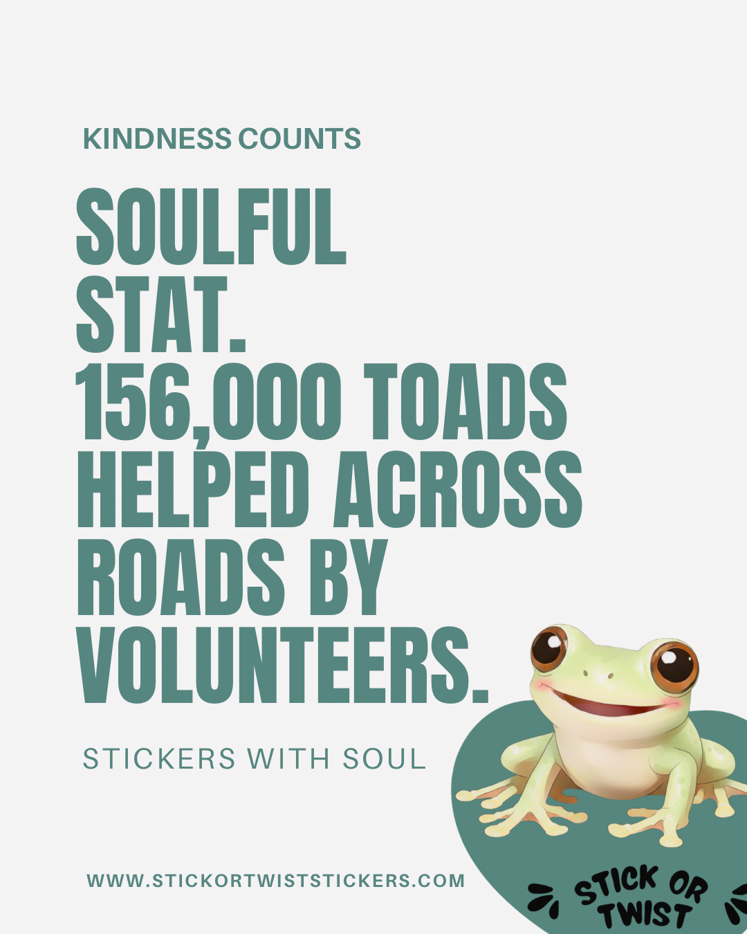 The Trio Cute Collectable Eco Sticker Pack - Happy Frog Edition